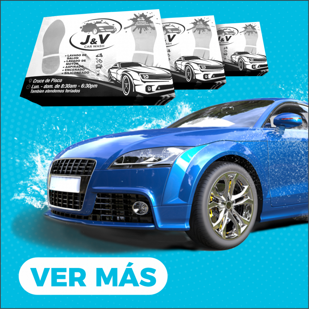 Imprenta para: Carwash, Lavado Vehiculos