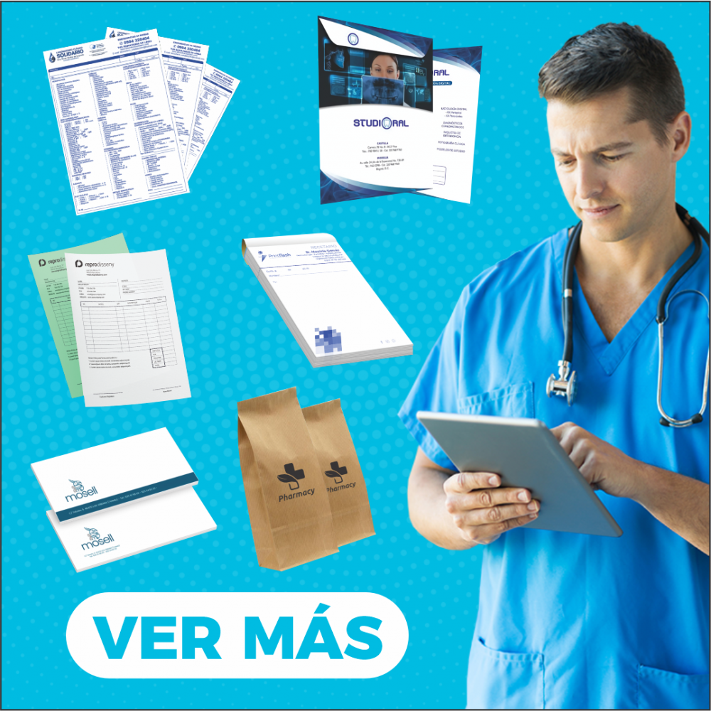 Imprenta para: Clinicas, veterinarias, laboratorios, farmacias, odontología...
