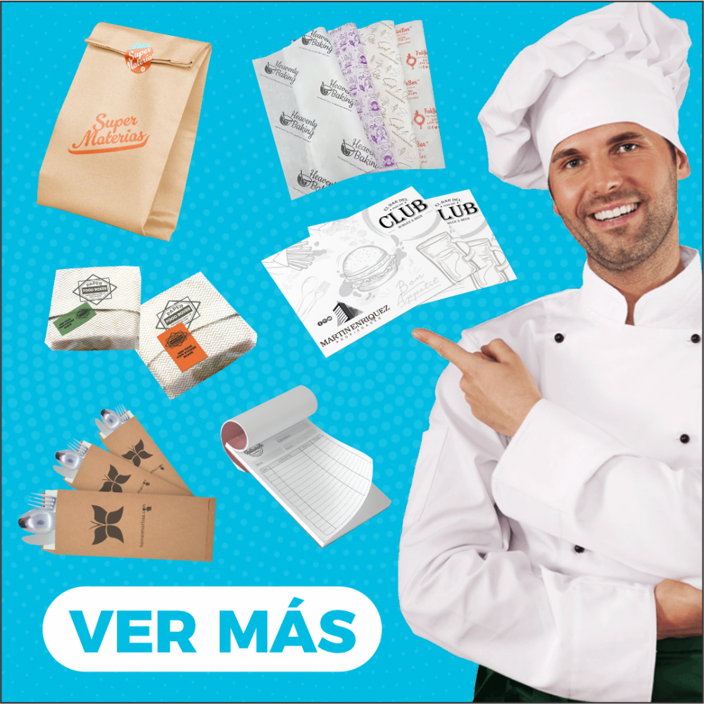 Imprenta para: Restaurantes, Fast food, Alimentos, Bebidas